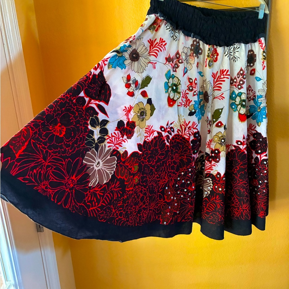 Floral Circular Skirt